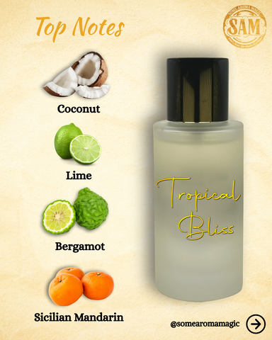 Some Aroma Magic Tropical Bliss Unisex Alcohol-Free Perfume, Vegan, Cruelty-Free