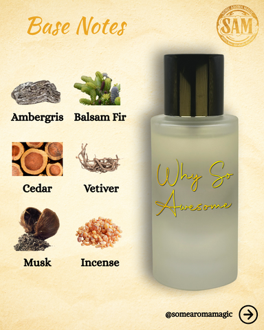 Some Aroma Magic Why-So-Awesome Men's Alcohol-Free Perfume, Vegan, Cruelty Free