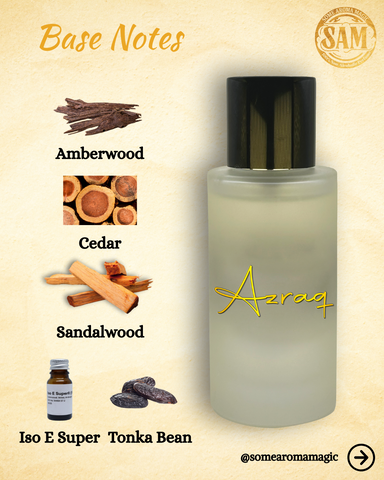 Some Aroma Magic Azraq Men's Alcohol-Free Perfume, Vegan, Cruelty Free