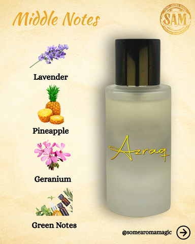 Some Aroma Magic Azraq Men's Alcohol-Free Perfume, Vegan, Cruelty Free