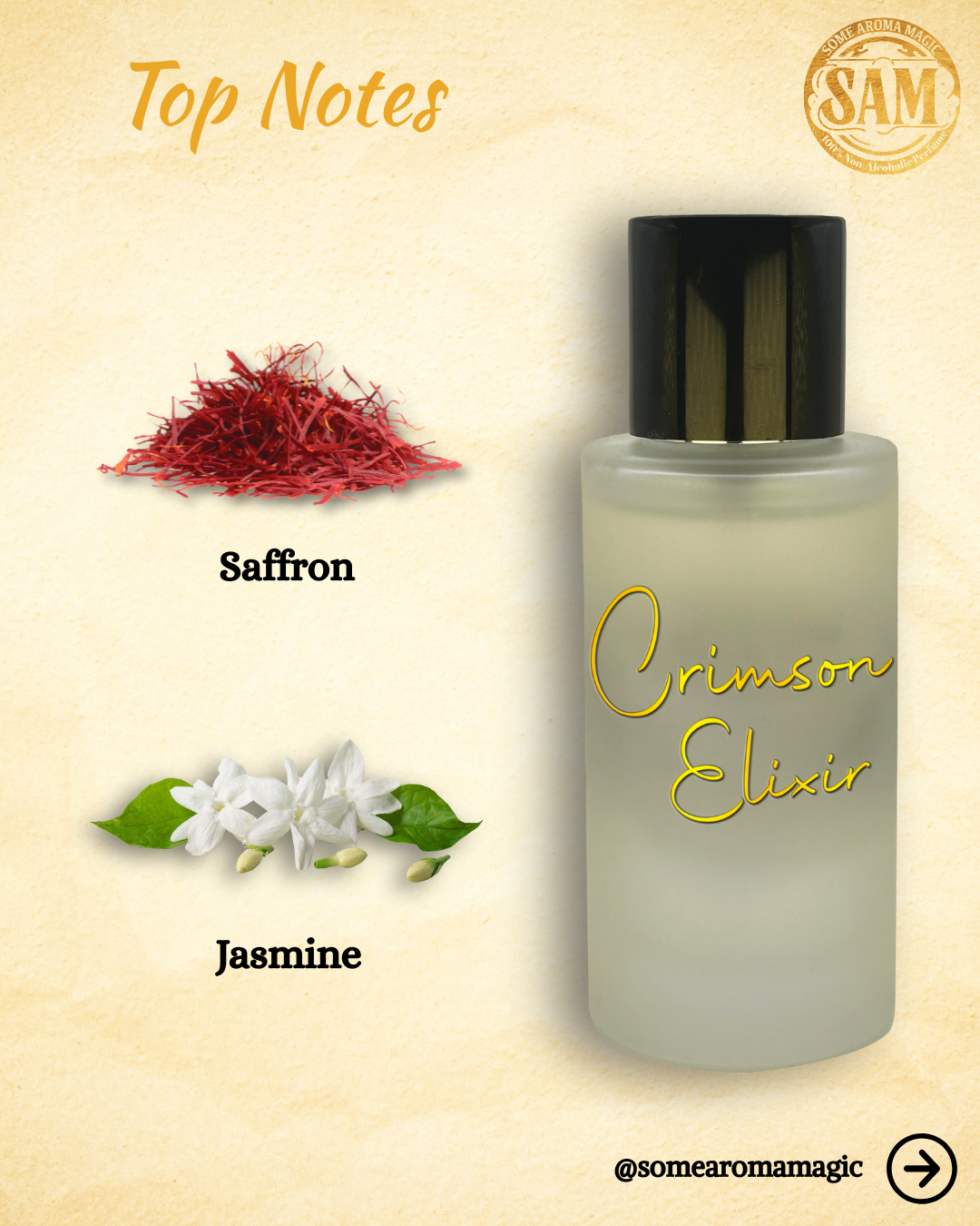 Some Aroma Magic Crimson-Elixir Unisex Alcohol-Free Perfume, Vegan, Cruelty Free