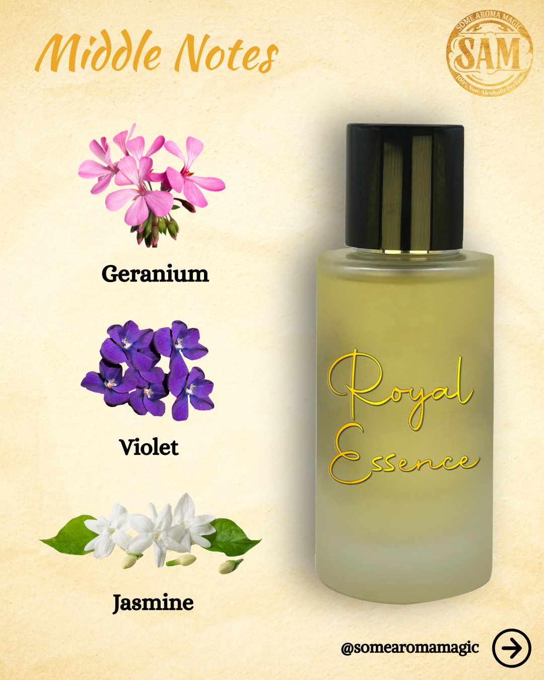 Some Aroma Magic Royal Essence Unisex Alcohol-Free Perfume, Vegan, Cruelty Free