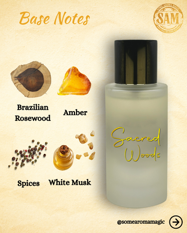 Some Aroma Magic Sacred Woods Unisex Alcohol-Free Perfume, Vegan, Cruelty Free
